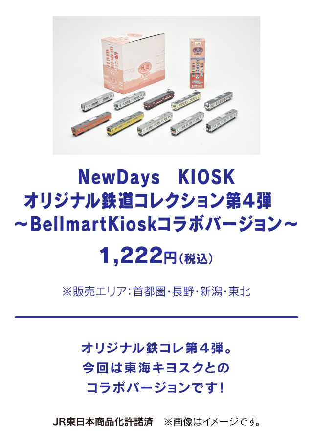 NewDays　KIOSK オリジナル鉄道コレクション第４弾　～BellmartKioskコラボバージョン～ 1,222円（税込）